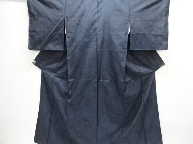 JAPANESE KIMONO / SHOKKO PATTERN OSHIMA TSUMUGI KIMONO ENSEMBLE
